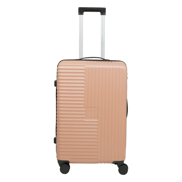 Trekova Expandable ABS Hardshell Spinner Suitcase with TSA Lock - Rose Gold - Front View