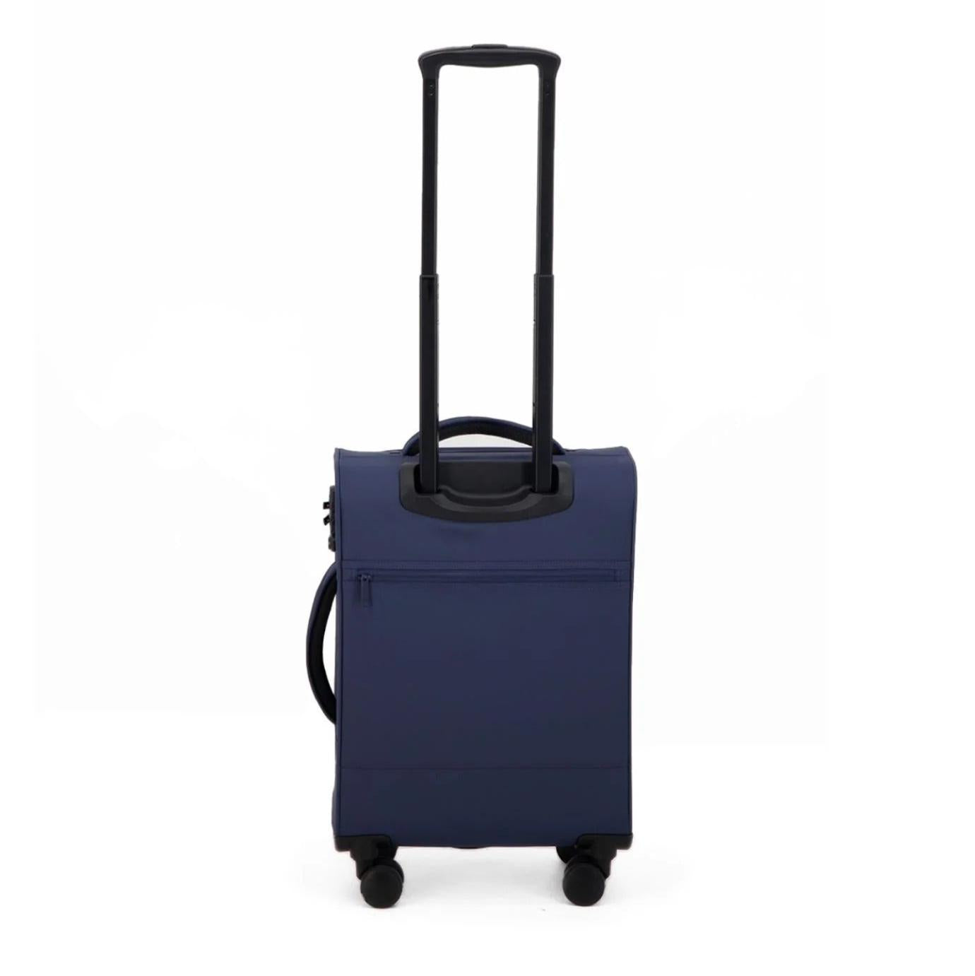 Trekova Cloud Carry-On Suitcase Soft-Side Fabric Spinner with TSA Lock - Blue - Interior View