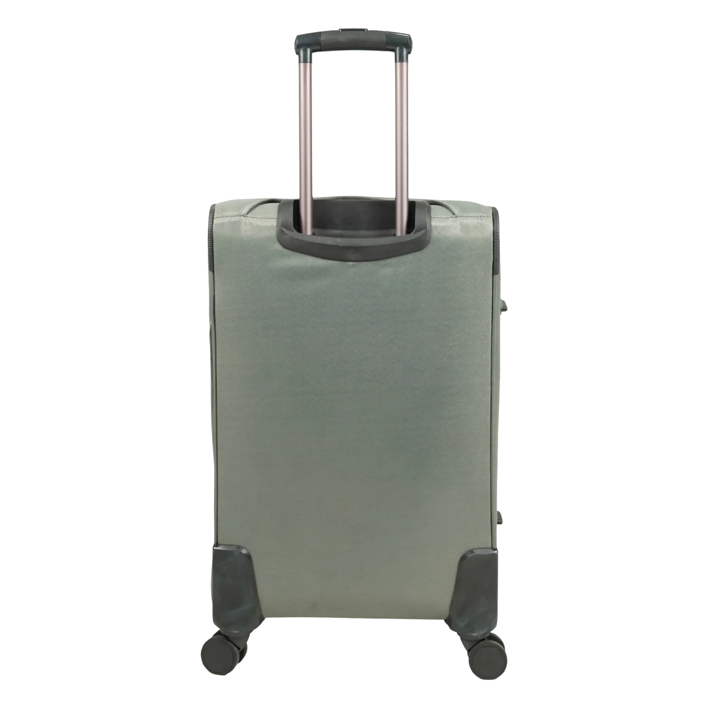 Trekova Fabric Spinner Suitcase with 360 Degree Wheels - Gray - Side View
