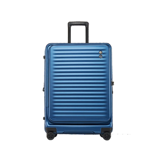 Trekova Hardshell Spinner Suitcase with TSA Lock - Steel Blue - Front View